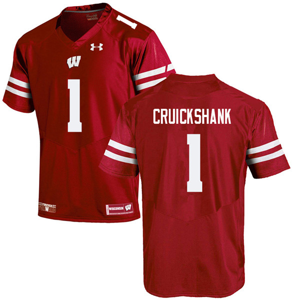 Men #1 Aron Cruickshank Wisconsin Badgers College Football Jerseys Sale-Red
